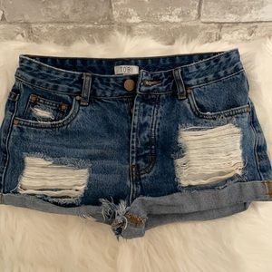 Denim shorts